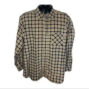 Puritan Striped Flannel Shirt Sz Large